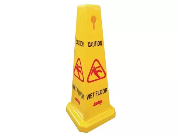 Een Jantex waarschuwingskegel "Caution wet floor" koop je bij Supplierz BV