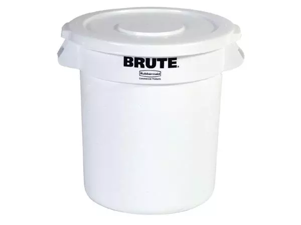 Een Rubbermaid Brute ronde container wit 121,1L koop je bij ShopXPress