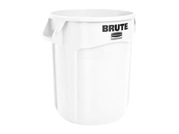 Een Rubbermaid Brute ronde container wit 75,7L koop je bij ShopXPress