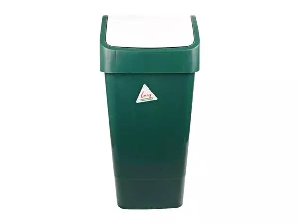 Een SYR afvalbak met schommeldeksel groen koop je bij ShopXPress