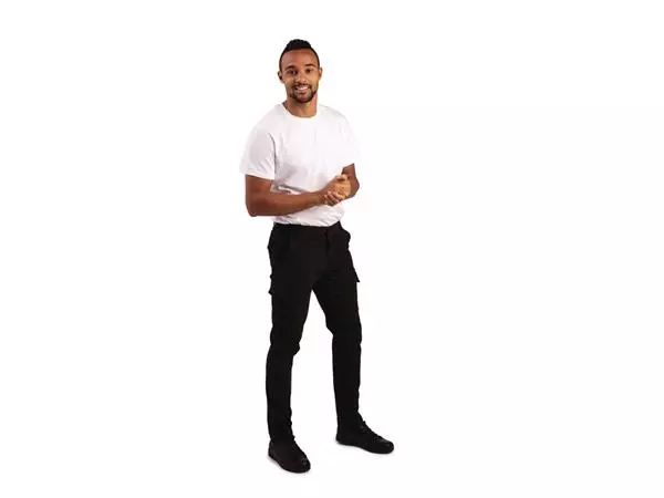 Een Slim fit stretch cargo broek zwart 30 koop je bij ShopXPress