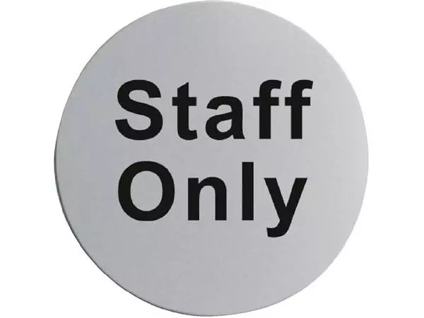 Een Staff Only RVS deurbord koop je bij ShopXPress