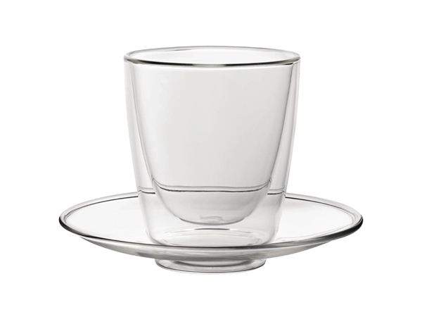 Een Utopia dubbelwandig cappuccinoglas en schotel 220 ml (pak van 6) koop je bij ShopXPress