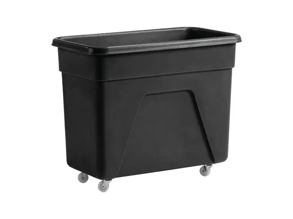 Een Zwarte polyethyleen trolley medium 67(H) x 81,5(B) x 45,5(D)cm koop je bij Supplierz BV