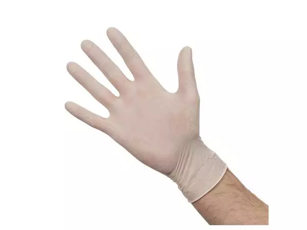 Een Latex handschoenen wit gepoederd M (100 stuks) koop je bij ShopXPress