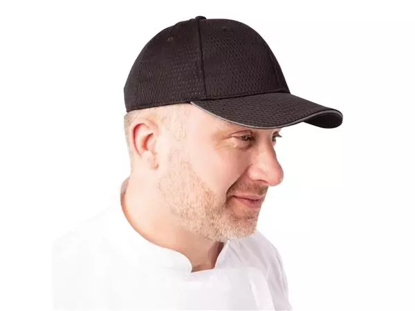 Een Chef Works Cool Vent baseball cap zwart en grijs koop je bij ShopXPress