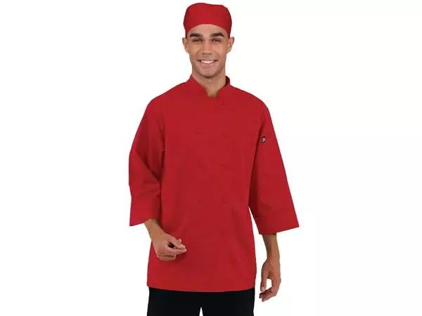 Een Chef Works unisex koksbuis rood S koop je bij ShopXPress