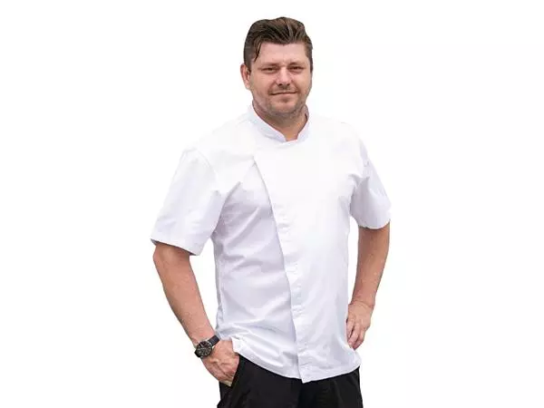 Een Chef Works Cannes koksjack met korte mouwen, maat XL koop je bij ShopXPress