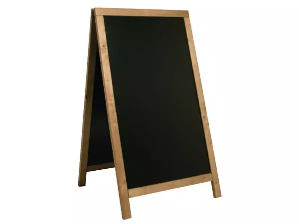 Een Securit Duplo teakhouten stoepbord 120x68cm koop je bij ShopXPress