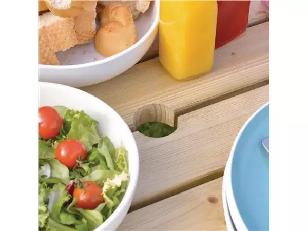 Een Rowlinson vierkante houten picknicktafel 198cm koop je bij ShopXPress