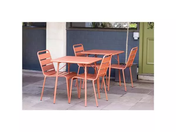 Een Bolero Terracotta vierkante stalen lattentafel - 700 mm koop je bij ShopXPress