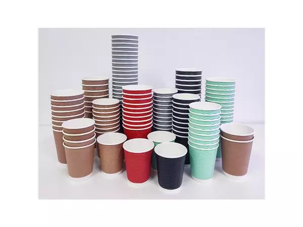 Een Fiesta Recyclable koffiebekers ribbelwand 340ml (500 stuks) koop je bij ShopXPress