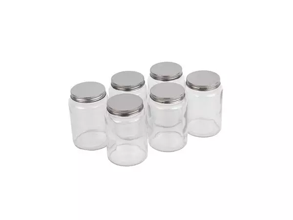 Een Vogue glazen pot met schroefdeksel 550ml (6 stuks) koop je bij ShopXPress