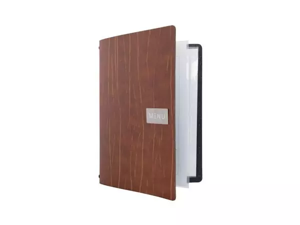 Een Securit Leder Serie Ruga Bonded leather menukaart A4 koop je bij ShopXPress