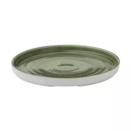 Een Churchill Stonecast Patina Burnished Green bord met opstaande rand 22 cm pak van 6 koop je bij ShopXPress