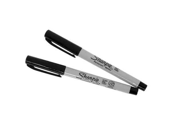 Een Sharpie ultrafijne permanente marker zwart (2 stuks) koop je bij ShopXPress