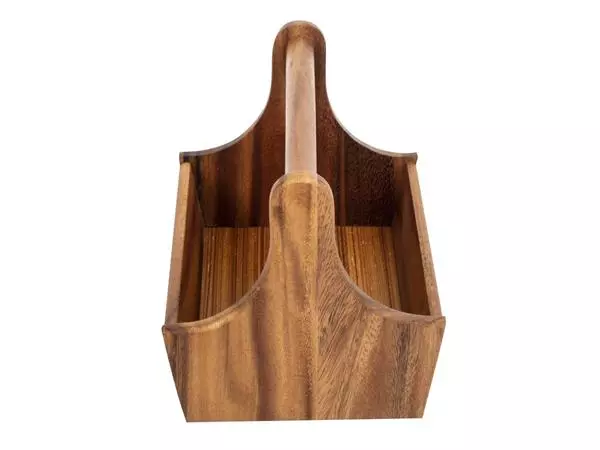 Een T&G Woodware acaciahouten tafelcaddy met handvat koop je bij ShopXPress
