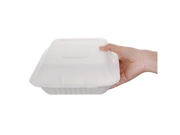 Een Fiesta Compostable composteerbare bagasse voedseldozen 3 compartimenten (200 stuks) koop je bij Supplierz BV