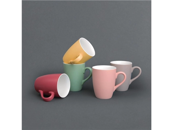 Vous pouvez acheter un Mug pastel mat en porcelaine Olympia vert 320ml chez Supplierz BV