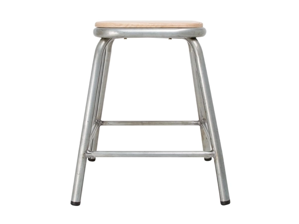 Vous pouvez acheter un Tabouret bas en acier galvanisé avec assise en bois Bolero Cantina (lot de 4) chez Supplierz BV