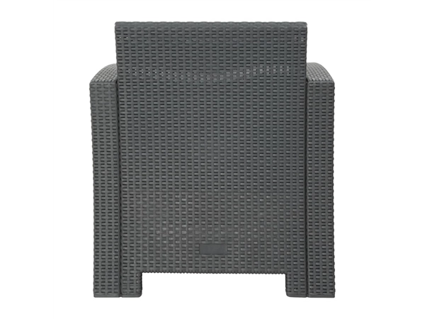 Vous pouvez acheter un Ensemble fauteuils et table en rotin PP Bolero gris chez Supplierz BV