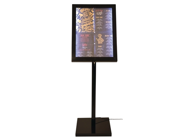 Een Securit LED info display zwart (incl. paal en voet) koop je bij Supplierz BV