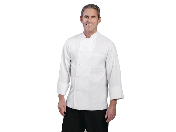 Sie können einen Chef Works Unisex Le Mans Chefs Jacke Weiß M bei Supplierz BV kaufen