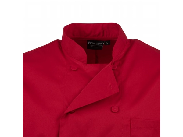 Vous pouvez acheter un Veste de cuisine mixte Chef Works rouge M chez Supplierz BV