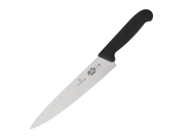 Een Victorinox Fibrox gekarteld vleesmes 22cm koop je bij Supplierz BV