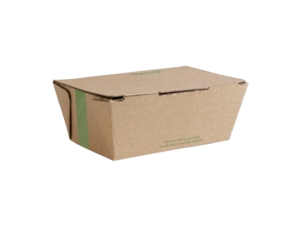 Een Vegware composteerbare ribkartonnen bakjes medium 60(H)x 150(B)x 110(D)mm (300 stuks) koop je bij Supplierz BV