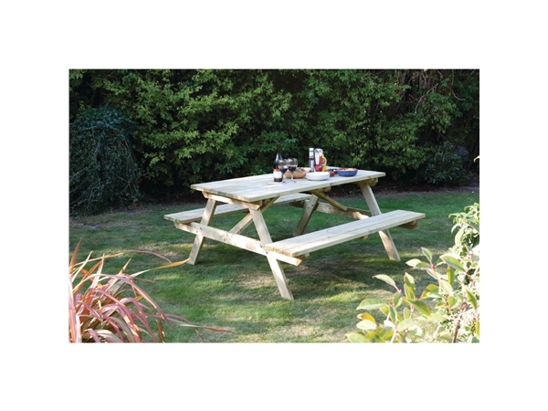 Een Rowlinson houten picknicktafel 150cm koop je bij Supplierz BV