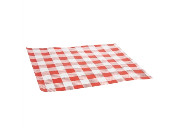 Een Rood Gingham vetvrij papier 25x25cm (200 stuks) koop je bij Supplierz BV