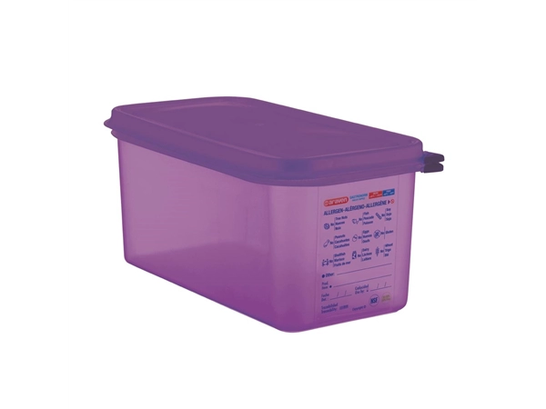 Vous pouvez acheter un Bac hermétique violet antiallergénique GN1/3 Araven 6L chez Supplierz BV