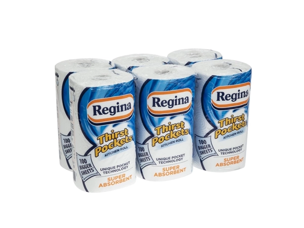 Een Regina Thirst Pockets keukenrollen (6 stuks) koop je bij Supplierz BV