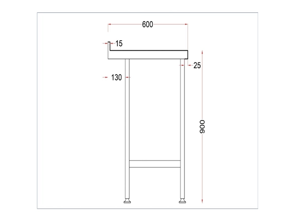 Een Holmes roestvrijstalen wandtafel met opstand 1500 mm koop je bij Supplierz BV