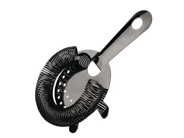 Een Olympia Hawthorne cocktail strainer 4 tanden zwart koop je bij Supplierz BV