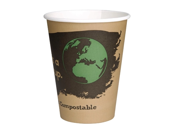 Buy your Fiesta Compostable composteerbare koffiebekers enkelwandig bruin 34cl (1000 stuks) at Supplierz BV