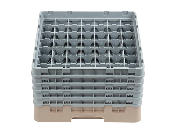 Een Cambro Camrack vaatwaskorf met 49 compartimenten max. glashoogte 25,7cm koop je bij Supplierz BV