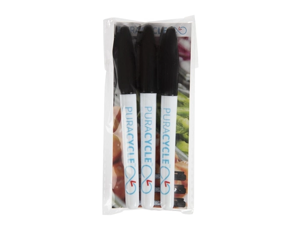 Buy your Puracycle gifvrije permanentmarkers zwart (3 stuks) at Supplierz BV