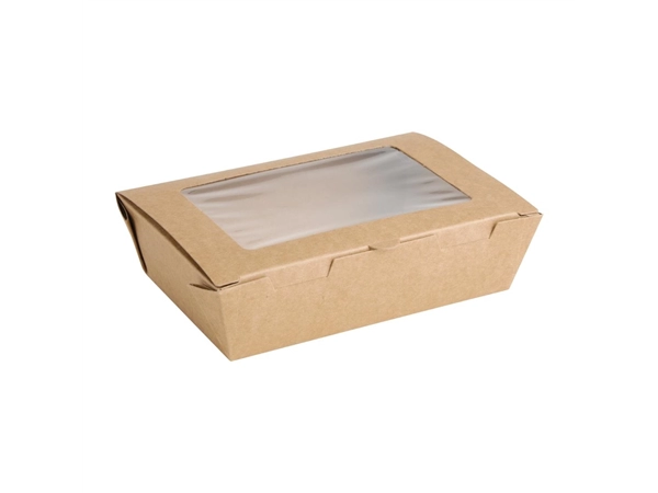 Een Fiesta Recyclable saladeboxen met PET venster 700ml (200 stuks) koop je bij Supplierz BV