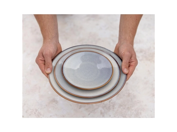 Vous pouvez acheter un Assiettes plates Olympia Drift gris uni 180 mm (lot de 6) chez Supplierz BV