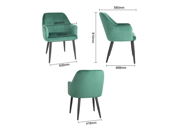 Buy your Bolero Lia Velvet stoelen donkergroen (2 stuks) at Supplierz BV