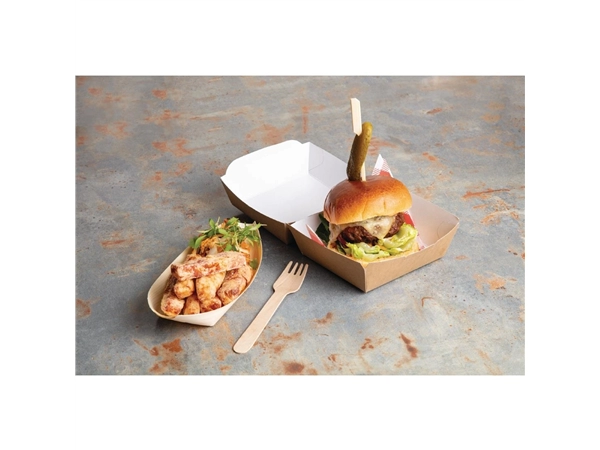 Vous pouvez acheter un Petites boîtes burger kraft compostables Colpac 108mm (lot de 250) chez Supplierz BV