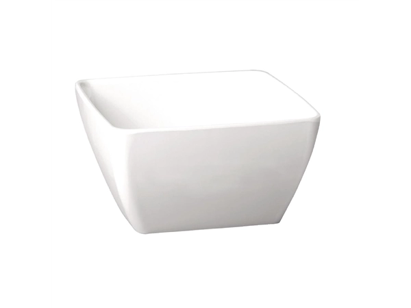 Een APS Pure vierkante melamine kom wit 12,5x12,5cm koop je bij Supplierz BV