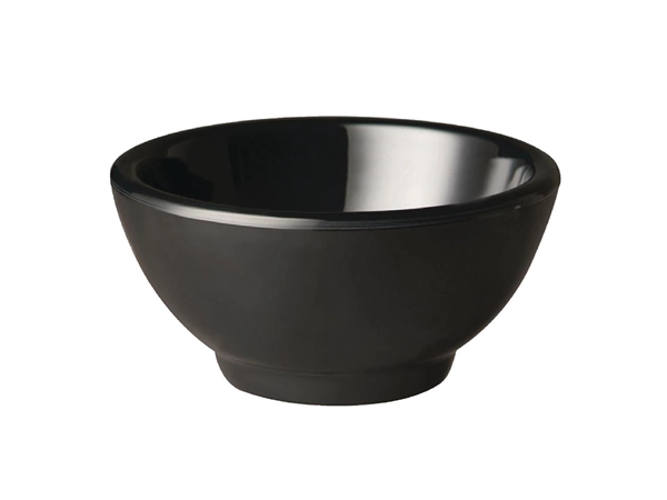 Een APS Pure ronde melamine kom zwart 13cm koop je bij Supplierz BV