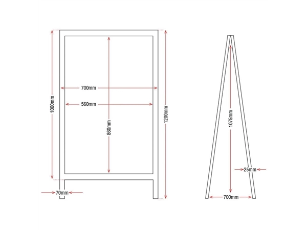 Vous pouvez acheter un Panneau de trottoir Olympia cadre en bois 1200 x 700mm chez Supplierz BV