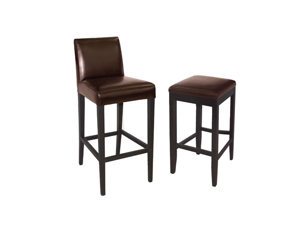 Vous pouvez acheter un Tabouret de bar haut avec dossier en simili cuir Bolero marron foncé chez Supplierz BV