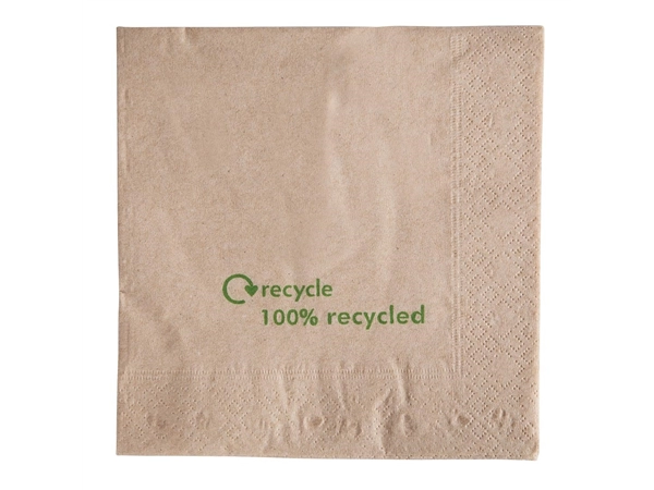 Een Gerecyclede servetten van kraftpapier 2-laags (2000 stuks) koop je bij Supplierz BV