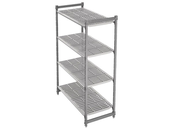 Een Cambro stelling 183cm hoog 4 schappen - 46cm diep - 153cm breed koop je bij Supplierz BV