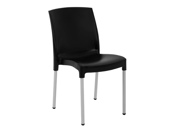 Een Stapelbare bistro zijstoelen zwart (verpakking van 4) koop je bij Supplierz BV